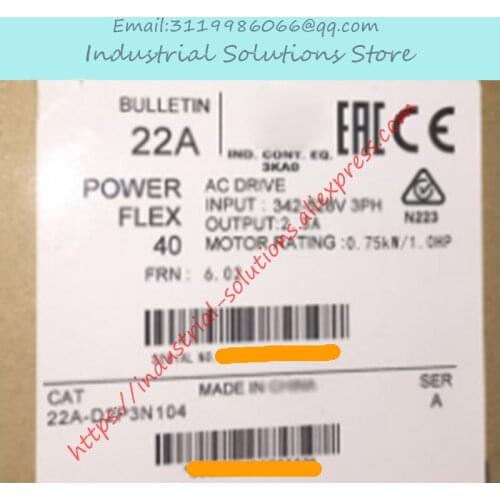 New 22A-D2P3N104 22A-D2P3N1O4 Industrial Control Frequency Converter