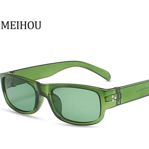 Green Clear Shades For Women Small Square Rectangle Fashion Designer Sun Glasses Female Vintage Rivet Trendy Sunglasses Eyewear