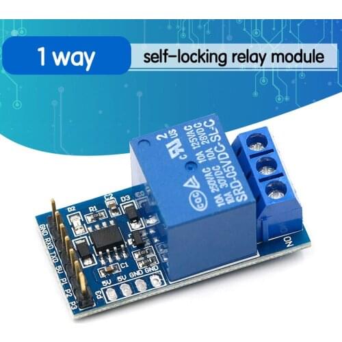 1 channel self-locking latching relay module , long locks, 30 seconds delay, self-locking mode with the microcontroller