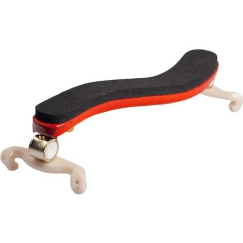 Hardwood Solid Brass Violin Shoulder Rest for 4/4 3/4 Size Violins