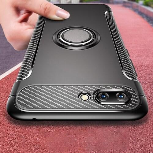 Luxury Phone Case For Huawei Honor 9 9 Lite 10 Play Coque Ring Holder Silicone PC Cover For Huawei Honor 8 8 Lite 7X 8X Case