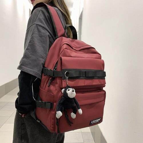 Anti Theft Backpack Women New Casual Travel Female Backpack Unisex School Student Bookbags Pure Color Backpack For Teen