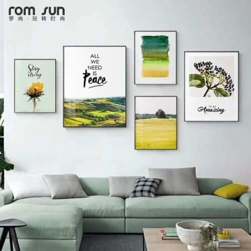 Scandinavian Style Tropical Plants Poster Nature Scenery Decorative Picture Modern Wall Art Paintings for Living Room Home Decor