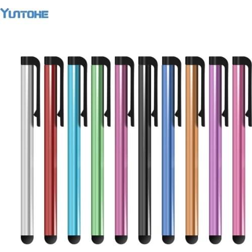 Wholesale Universal Capacitive Stylus touch Pen for Iphone 7 6 plus 5 Screen Pen for Cell Phone For Tablet 10 color 1000pcs/lot