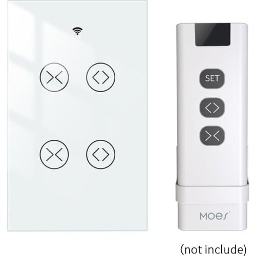 Tuya Smart Life WiFi 2 Gang Double Curtain Blind Timer Switch for Roller Shutter Electric Motor Work With Alexa Google Home