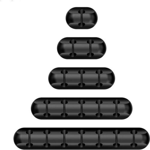 USB Cable Organizer Wire Winder Silicone Tie Fixer Wire Management Organizador Cord Clip Office Desktop Phone Cables Holder