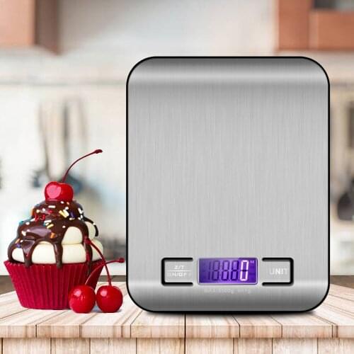 5/10kg Household Kitchen Scale Electronic Food Scales Diet Scales Measuring Tool Slim LCD Digital Electronic Weighing Scale