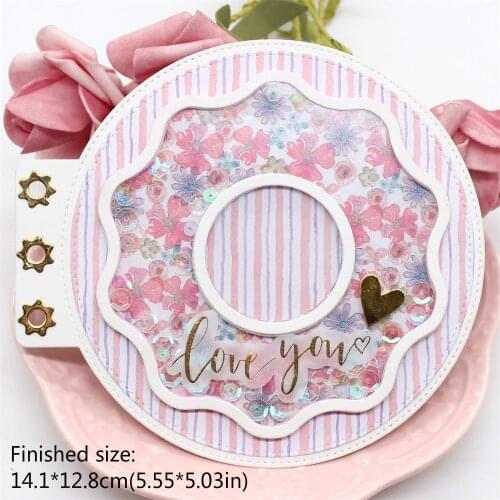 YPP CRAFT Donut Mini Album Metal Cutting Dies Stencils for DIY Scrapbooking Decorative Embossing DIY Paper Card