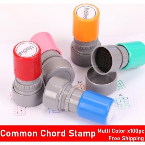 100pcs Guitar Ukulele Common Chord Stamp 6 String 3 Frets Rubber Stamps Guitarra Accessories for Player Teachers Student
