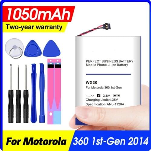 1050mAh WX30 SNN5951A Replacement Battery For Motorola Moto 360 1st-Gen 2014 Smart Watch Batteries
