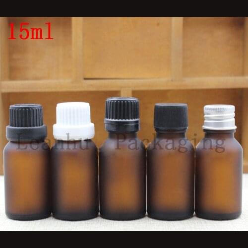 Essential Oil Bottle 15 ML Brown Ground Glass Bottle Plug Within The Flat Cover Frosted Repackaging Dilute Spot Empty Bottles