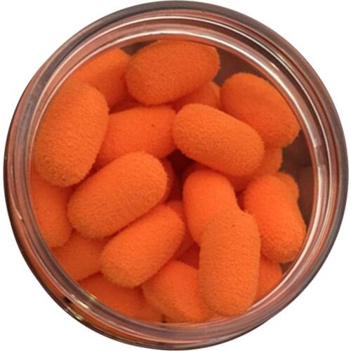 15pcs/Box Up Boilies Floating Ball Beads Capsule Shape Baits Orange
