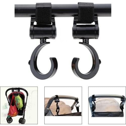 2pcs/lot Baby Pram Stroller Pushchair Swivel Hanger Hooks Rotatable Baby Carriage Grab Hooks Carrier Holder Stroller Accessories