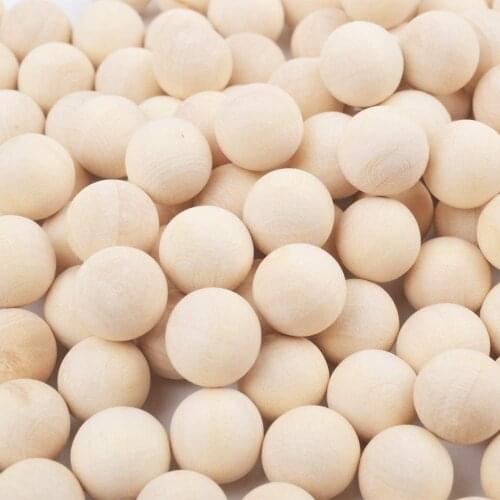 200Pieces Unfinished Wooden Balls, Mini Round Craft Balls for DIY Projects, Arts and Craft Jewelry Supplies, 0.4 Inches Diameter