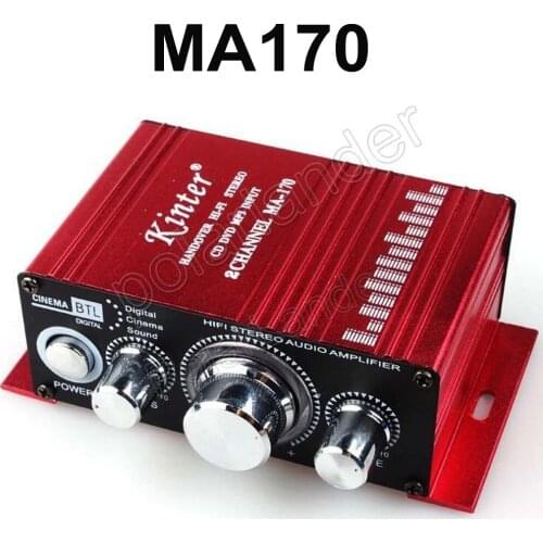 20WX2 RMS 2 channel output power amplifier Fashion Mini Hi-Fi Stereo Amplifier Booster MP3 Speaker Car audio amplifier power