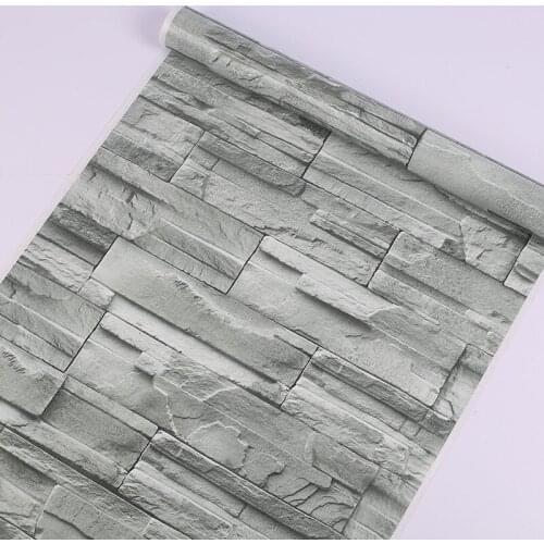 3D PVC Brick Stone Wall Stickers Home Decor Paper Wallpaper Self-Adhesive Living Room Bedroom Kitchen Decoration