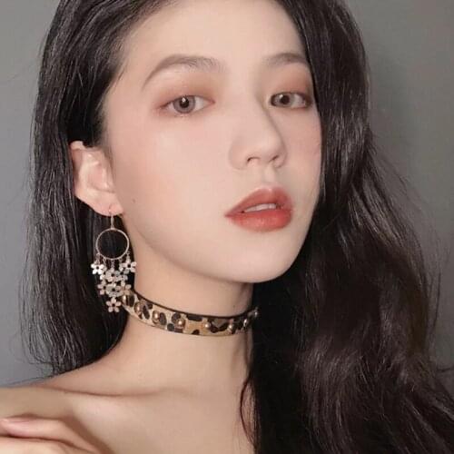 925 Sterling Silver Ear Clasps Long Tassel Flower Personality Temperament Drop Earrings Female Jewelry