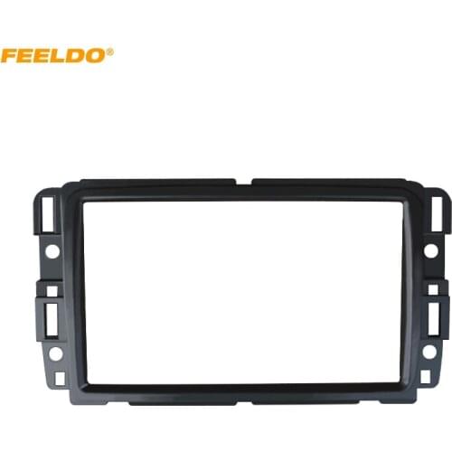 FEELDO Car 2Din Radio Stereo DVD Fascia Frame For CHEVROLET Traverse BUICK Enclave GMC Acadia Dash Fitting Mount Panel Frame
