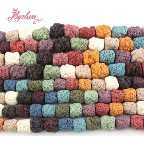 13x16,10x14mm Column Multicolor Lava Rock Beads Natural Stone Beads For DIY Necklace Bracelats Jewelry Making 15" Free Shipping