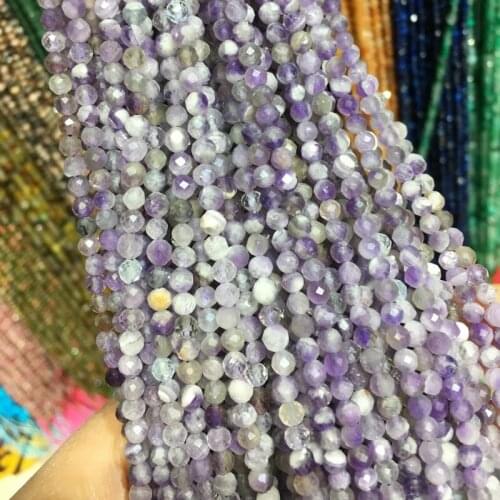 3mm natural stone beads for bracelets necklace choker women amethyst purple spinel jet stone Rhodonite Yellow agate ceregat DIY