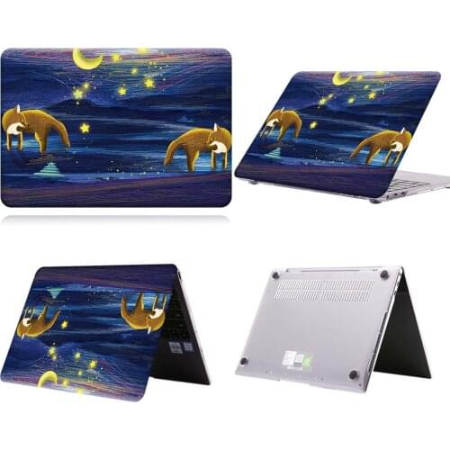 Twin Fox And Moon Paint Pattern Laptop Case For MateBook 13/13 AMD Ryzen/14/D14/D15/X 2020/X Pro/Pro 16.1/Honor MagicBook 14/15