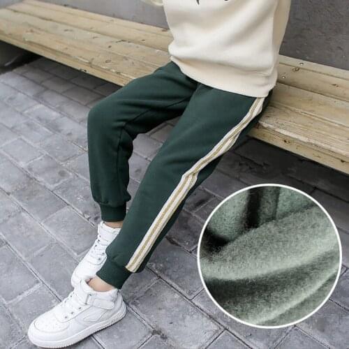 Children Girls Winter Pants Kids Girls Thick Trousers with Fleece 2018 Warm Winter Casual Pants Full Length Girls Sports Clothes
