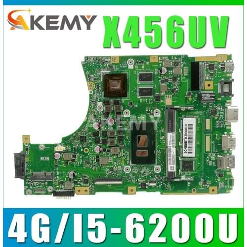 For ASUS X456UJ X456UVK X456UB F456U X456UV laptop motherboard X456UQK Mainboard DDR4-4GB-RAM i5-6th gen CPU