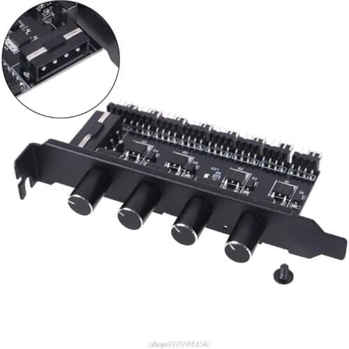 PC 1/4 Knob Cooling Fan Hub Sata Power Supply Adapter Speed Controller for Computer Case Hdd Vga Pwm Pci Jy9 21 Dropship