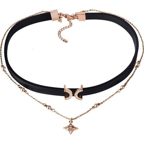 Short Design Necklace Double Fashion Chain Store Senior Fans Mothers Day Christmas Gift For Women