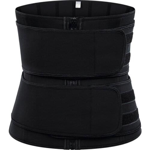 Shapewear Waist Trainers Black Thickened Sports Abdomen Belt Rubber High Quality Corset Zipper Sticky Cloth Double Reinforcement