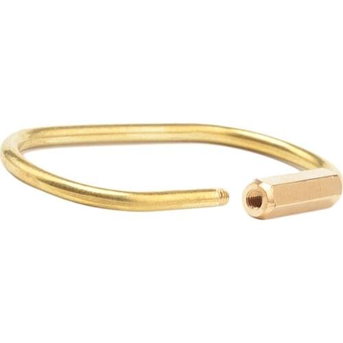 Brass Oval Key Ring Split Chain Jump Holder Loop Craft Accessory 59x33mm