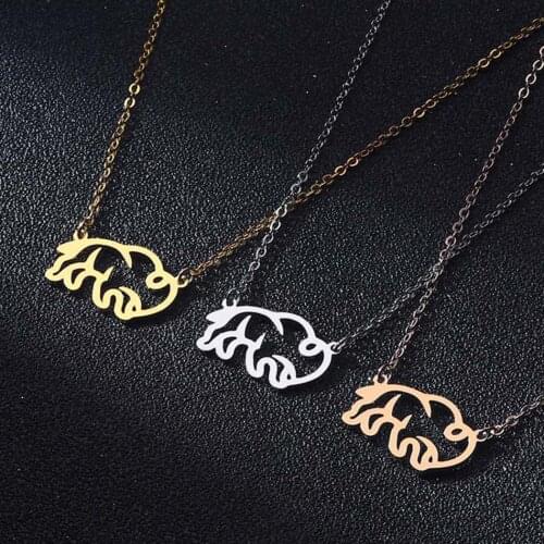 Cxwind Minimalistic Bison Buffalo Cow Bull Silhouette Pendant Necklace For Women Girl Choker Animal Themed Statemenet Jewelry