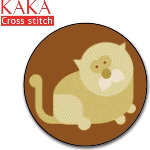 Cross stitch kits,Embroidery needlework sets with printed pattern,11CT-canvas for Home Decor Painting,Animals Full NCKA078