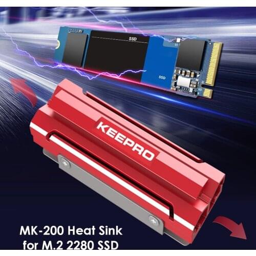 Solid State Drive Cooling Heat Sink SSD Heat Thermal Pad MK-200 M.2 2280 NVMe for Household Computer Accessories