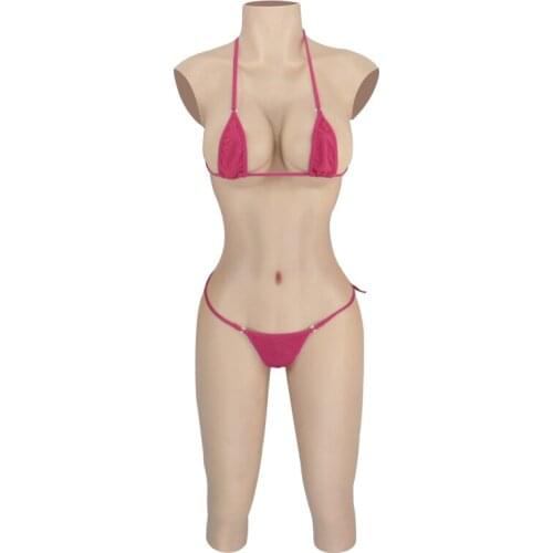 ONEFENG E Cup Silicone Boobs Meme Vagina Body Suit for Crossdresser Drag Queen Breast Form Buttocks Pad Breast Plate Fake Pussy