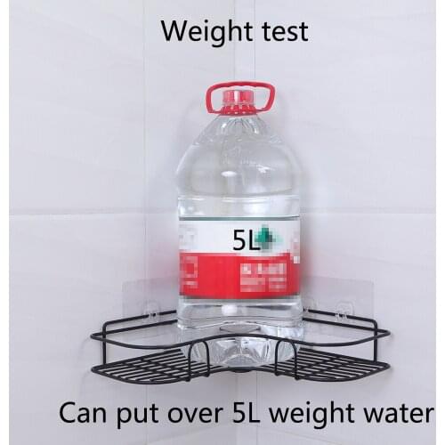 Bathroom Shelf Corner Frame Shower Wrought Iron Kitchen Accessories Storage Rack Holder Bathroom Shelves Bathroom Equipment