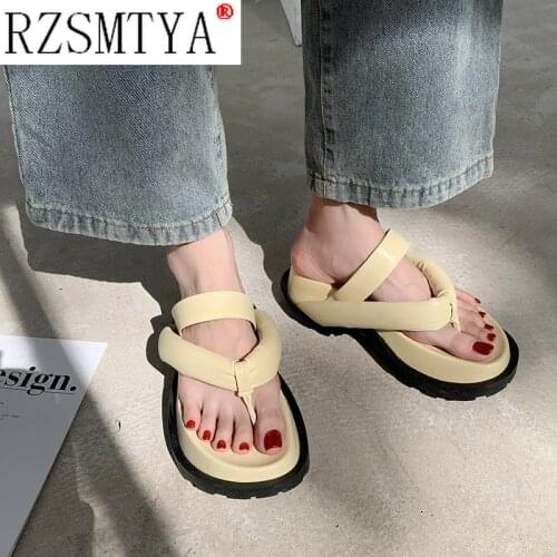 Summer Women Sandals British Fashion Flip Flops Cork Trend Women Flip Flops Outdoor Slippers 2021 Trend Shoes Sandals Women