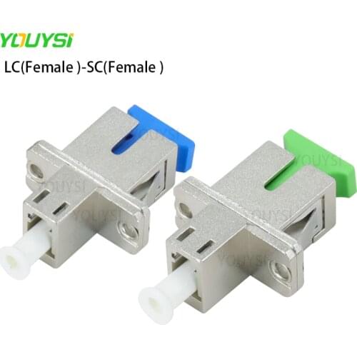 SC Female to LC Female Optical Fiber Connector LC-SC Singlemode Metal Adapter Flange Coupler For Optical Power Meter Special