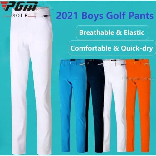 Pgm Golf Clothing Boys Pants High-Elastic Breathable Quick-Drying Trousers Children Teenager Tennis Golf Pants Skin-Friendly