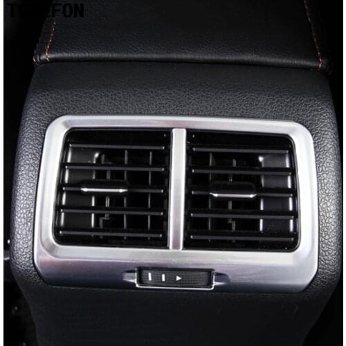 TOMEFON For Volkswagen Golf 7 GOLF7 2013-2017 ABS Chrome Rear Armrest Air Vent Decoration Sequins Box Auto Accessories