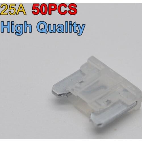 High Quality 50pcs/Lot New 25A Car Boat Trucks Fuses Blade Size Mini ATM