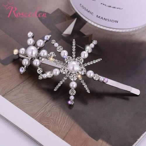 Rhinestone Bridal Hair Clip Girls Star Hair pins Wedding Hair Accessories RE4146