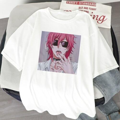 Women T-shirts Oversized with T-shirt Japanese Anime Yarichin B Club Aesthetics Short Sleeve Harajuku Kawaii Tops Female Tees