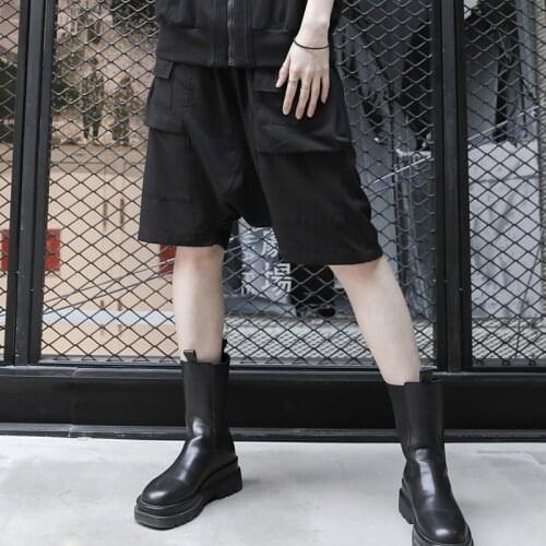 Summer new womens overalls with big crotch pants and loose size 2021 hip hop punk Street rock