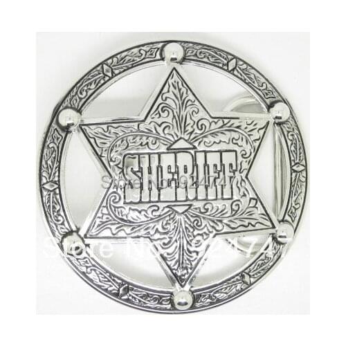 Sheriff Star Belt Buckle