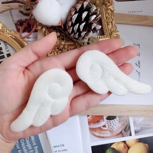 1 Pair Japanese Anime Fashion Cosplay Beautiful Lovely Lady Angel Wing White Hair Accessory Fury Hairpin Headwear