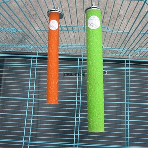 100pcs Parrot Pet Wooden Hanging Stand Rack Toy Branch Perches For Bird Cage Pet Toy Supplies