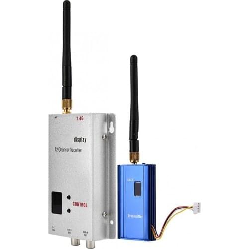 2.4G 1000mW AV Transmitter & Receiver Combo 1W 2.4GHz 12CH CCTV Monitoring Transceiver Video Image Sender for RC Aircraft