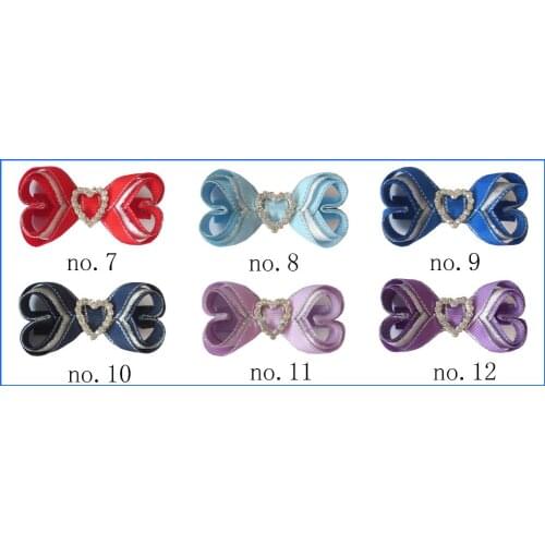 20 BLESSING Good Girl 2.5" Love Hair Bow Valentines Day Heart Rose Baby Gift