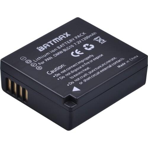 1Pcs High-Capacity DMW-BLG10 BLG10 BP-DC15 BPDC15 Battery for Panasonic Lumix DMC-GF6 GX7 GX80 GX85 GX7 Mark II,DMC-LX100 D-Lux